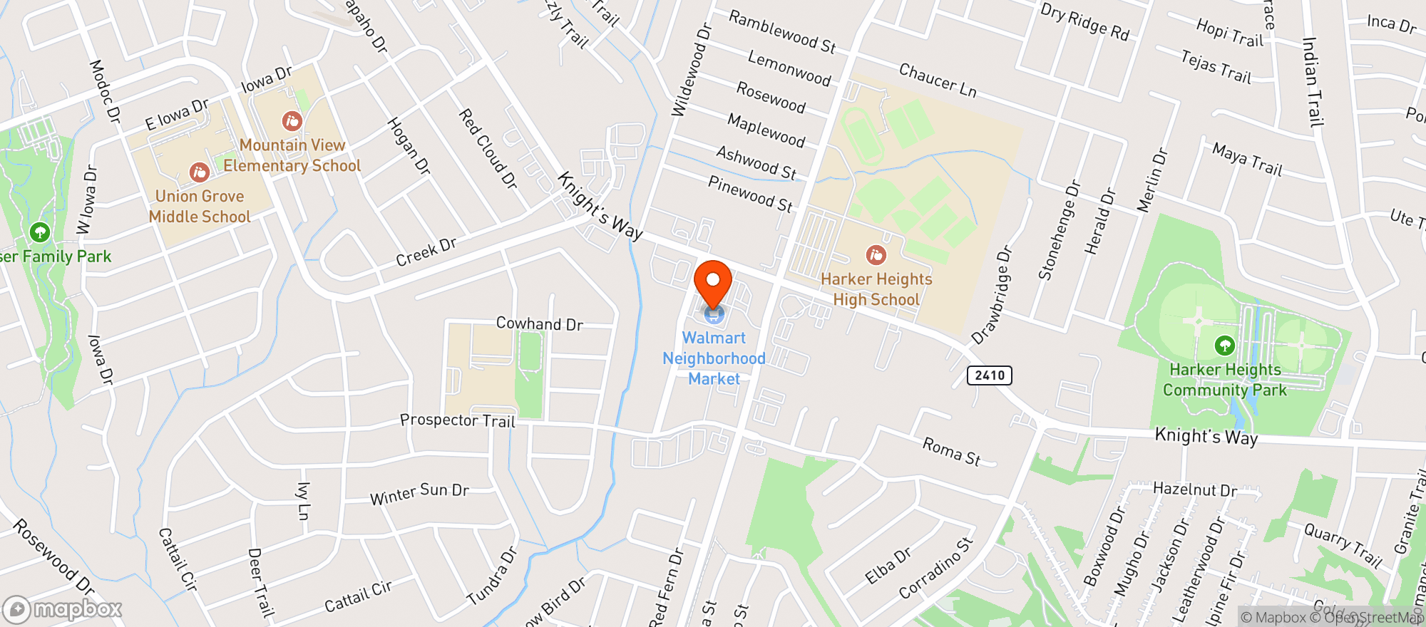 Map showing Neighborhood Market