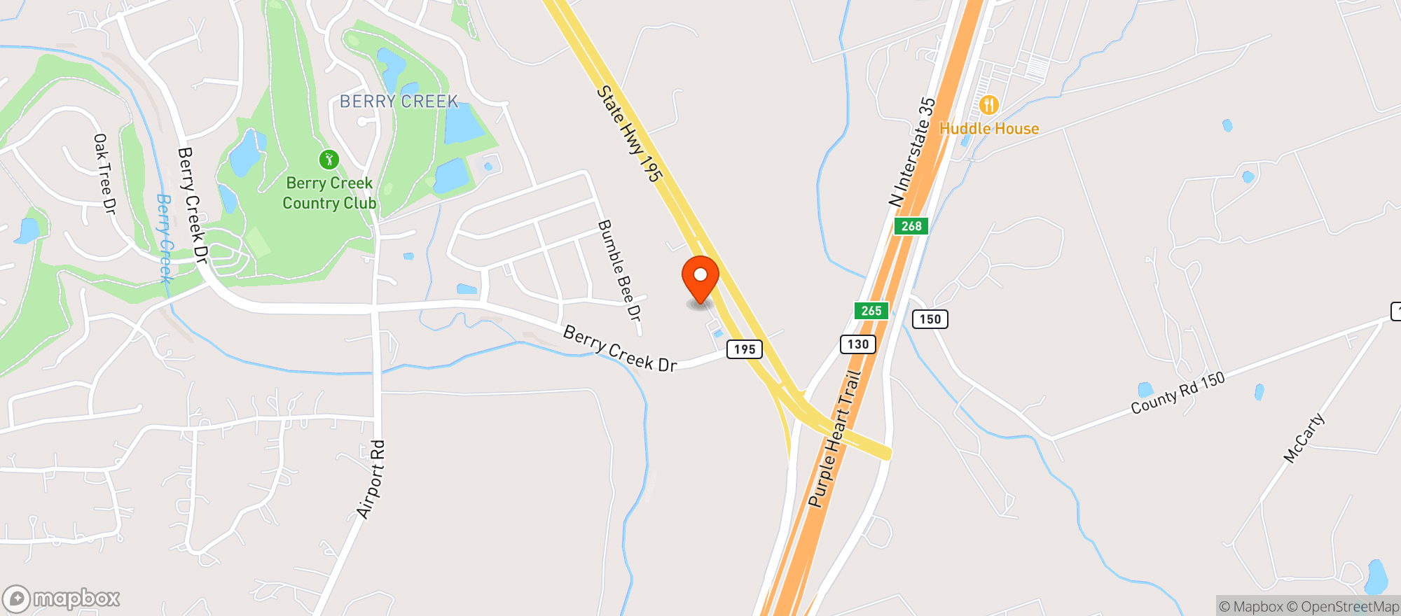 Map showing Berry Creek Food Mart