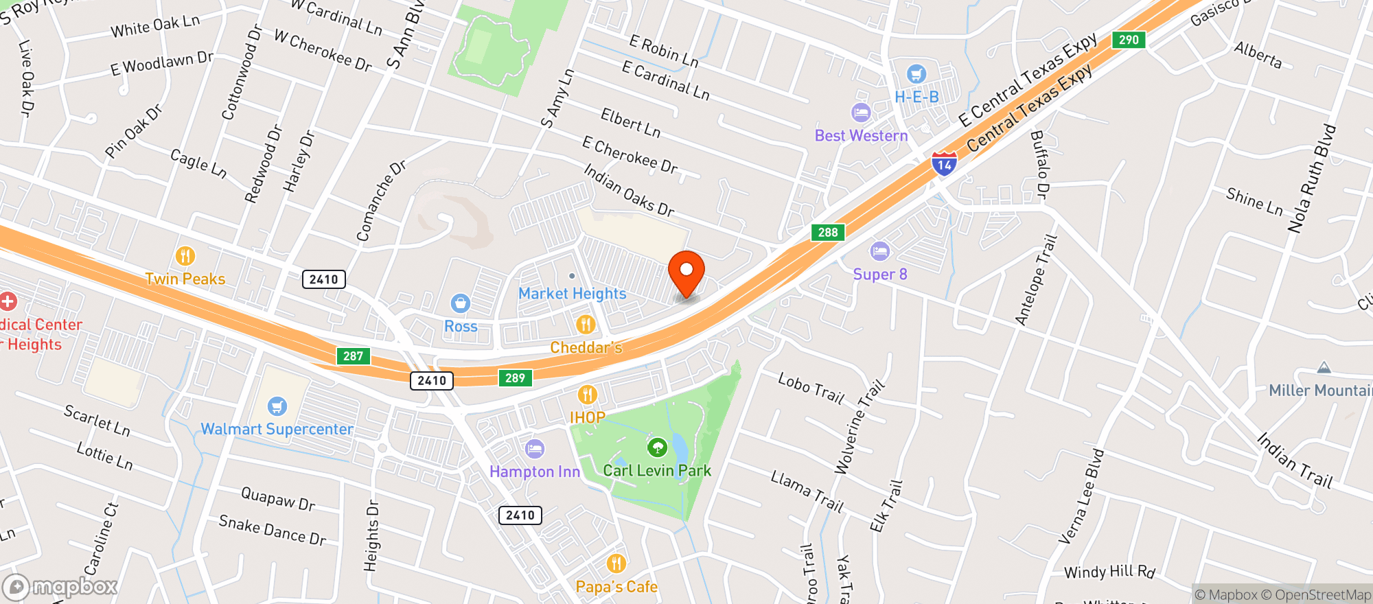 Map showing Target