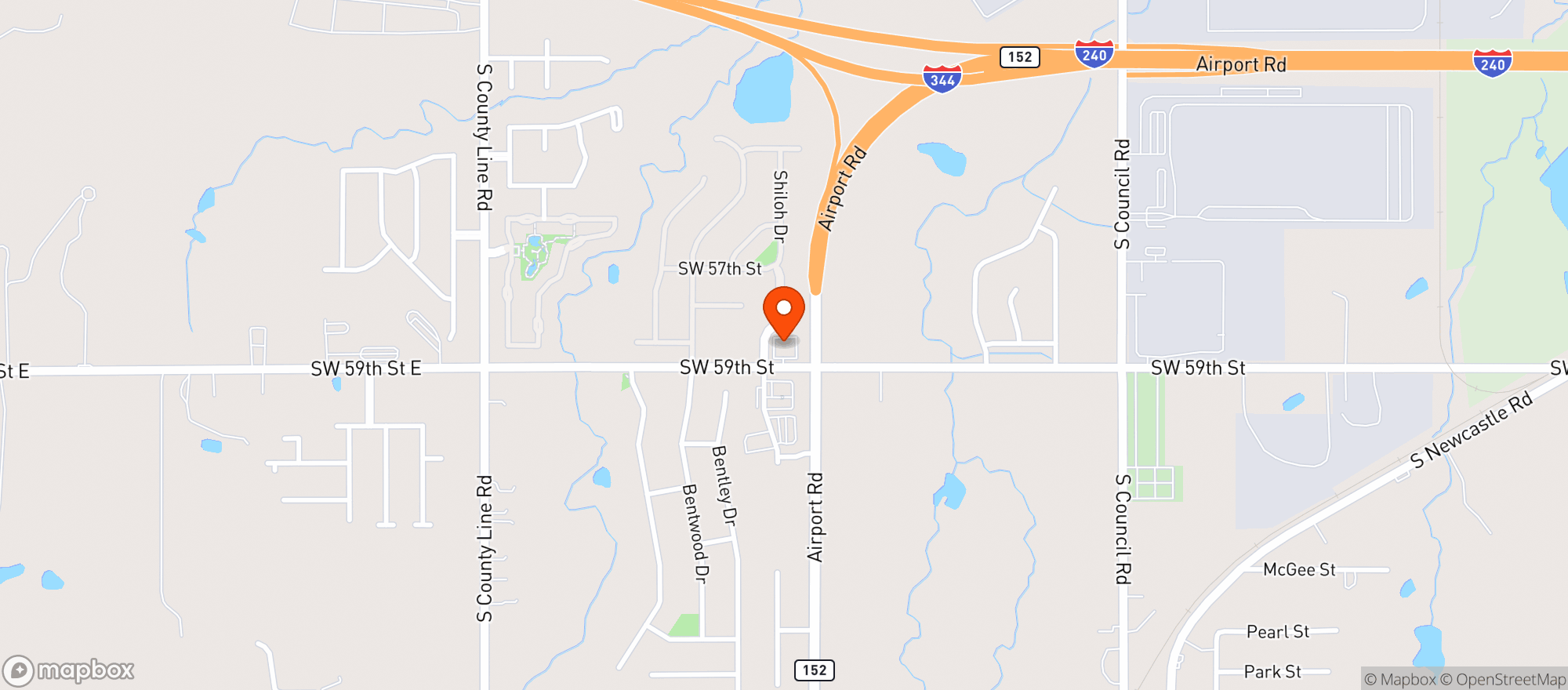 Map showing Tipsy Bottle - Okc
