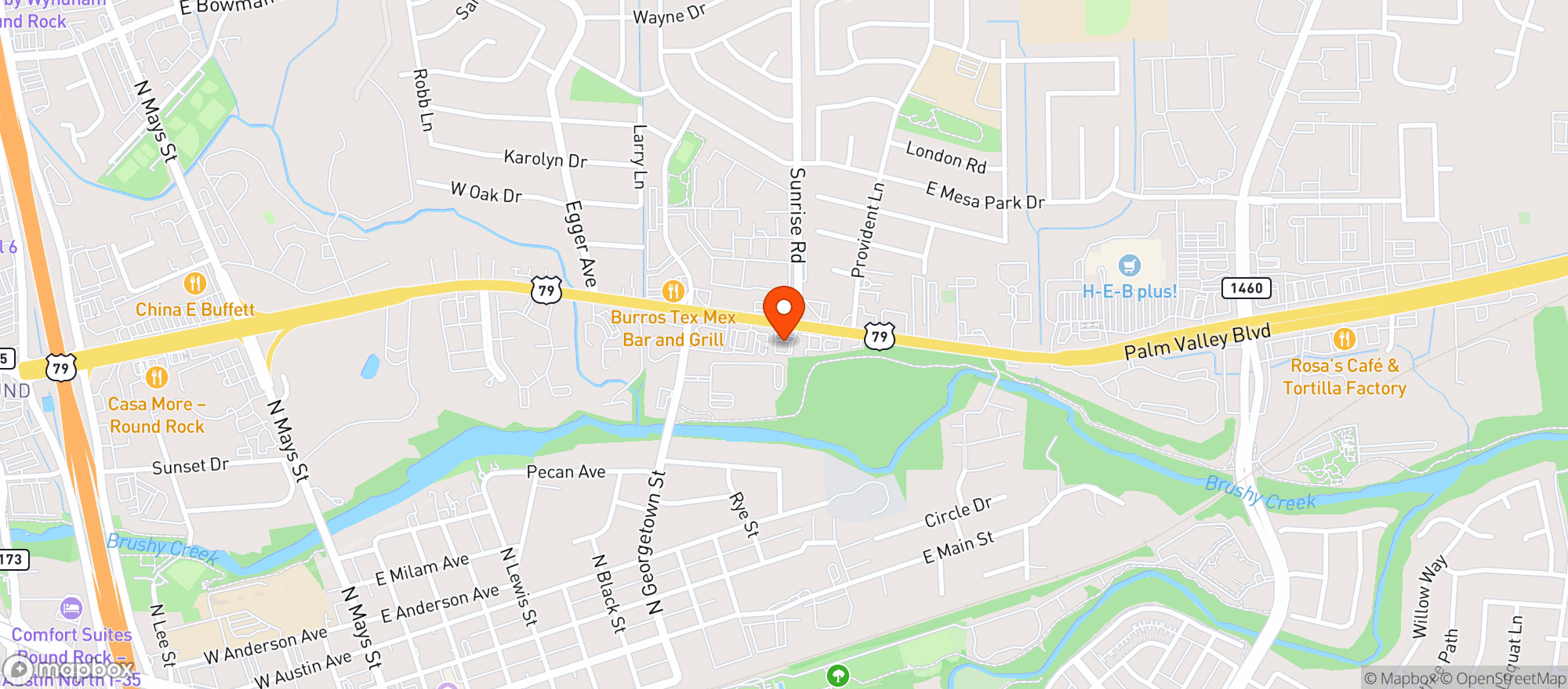 Map showing The Food Works #2