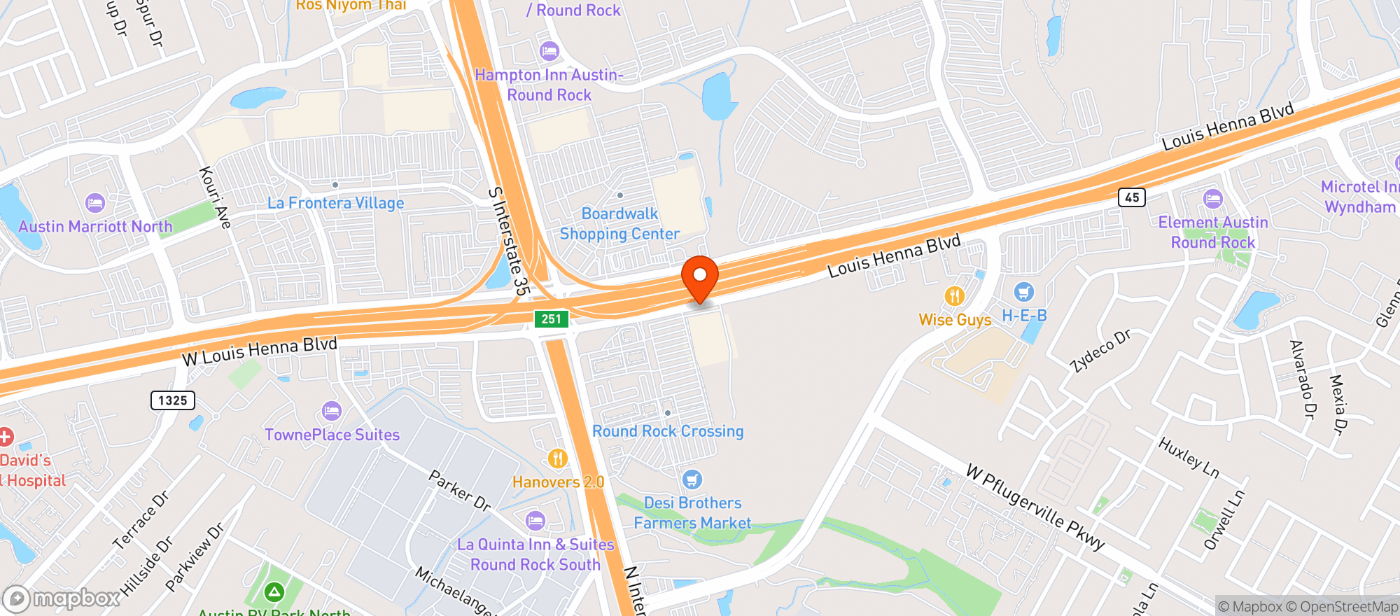 Map showing Target Store