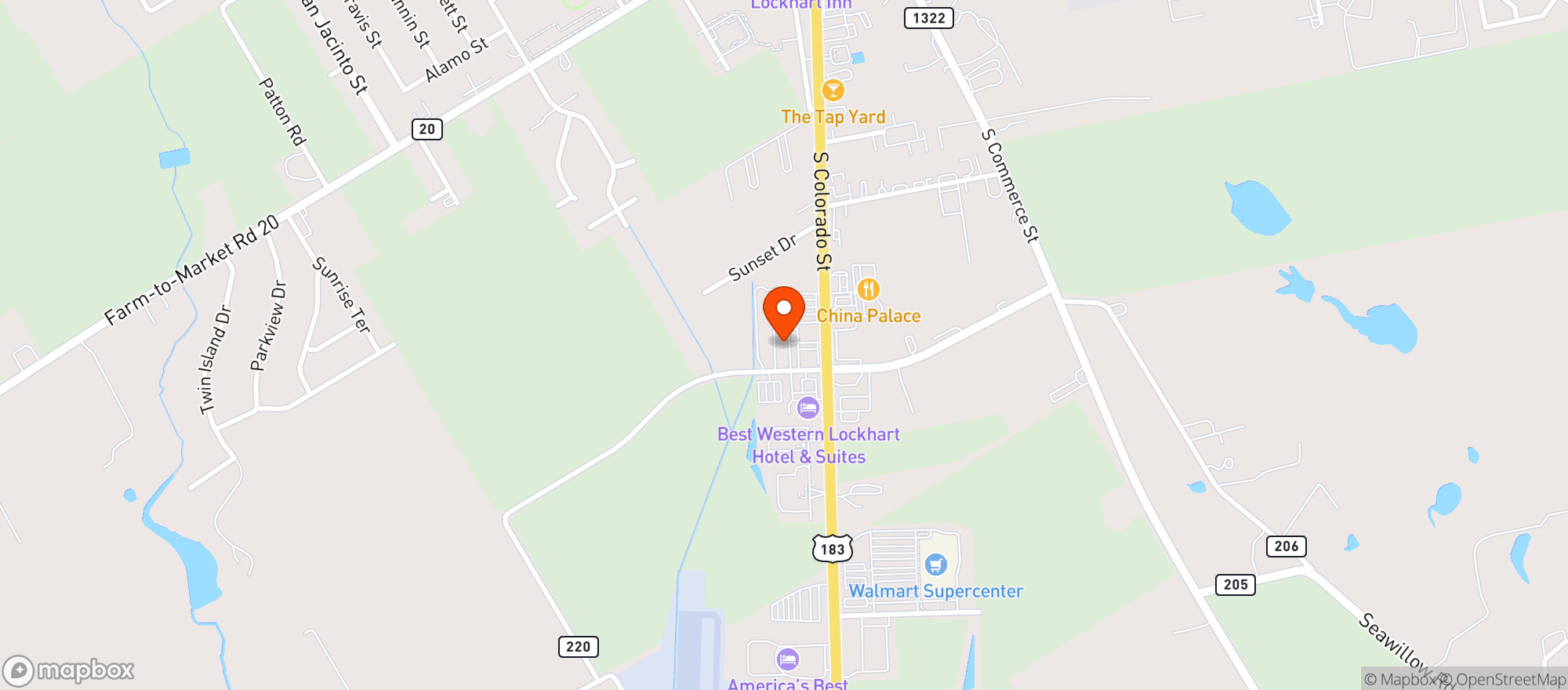 Map showing Twin Liquor #40