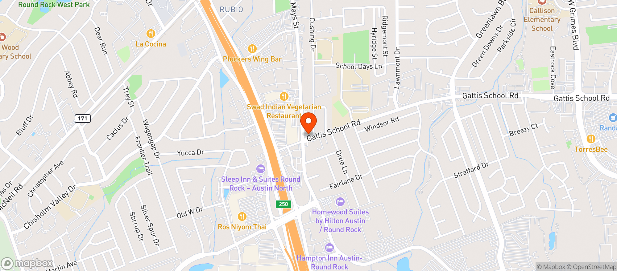 Map showing Shop N Go