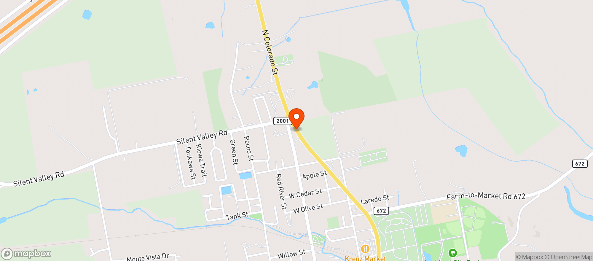 Map showing Lockhart Grocery