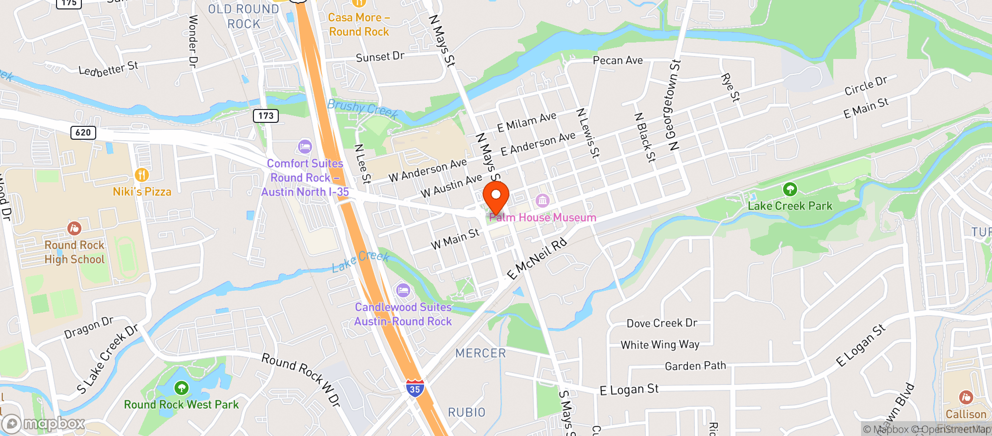 Map showing Twin Liquors