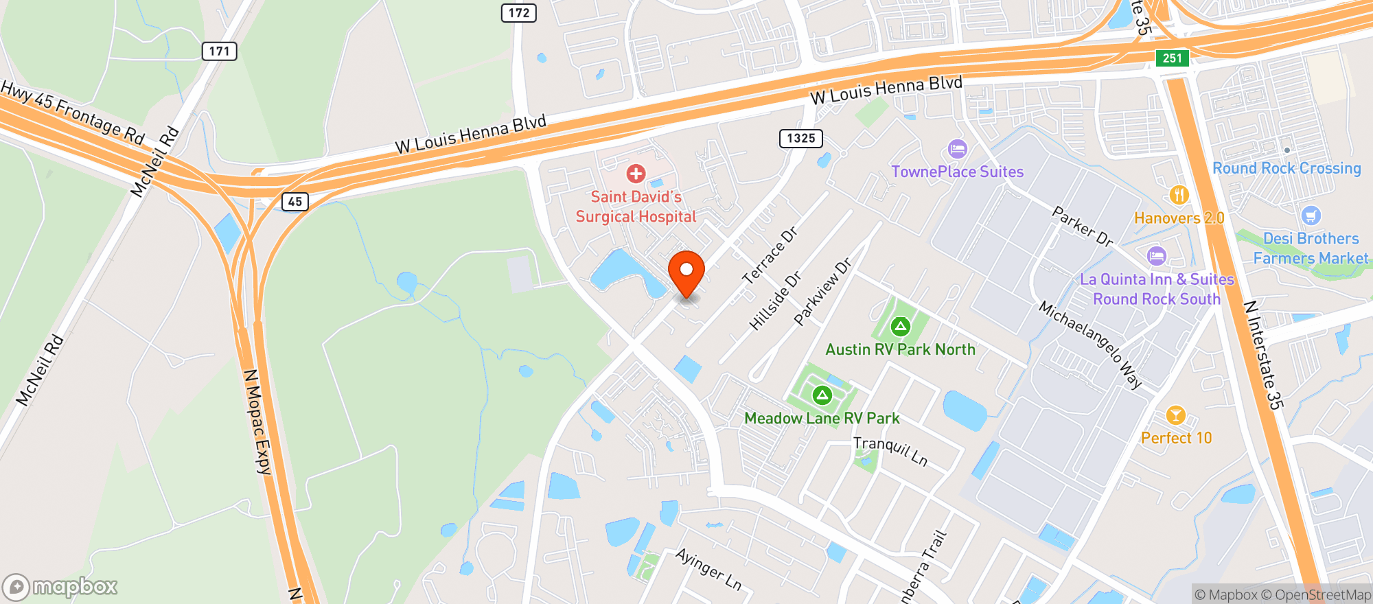 Map showing Minimax Food Mart #4