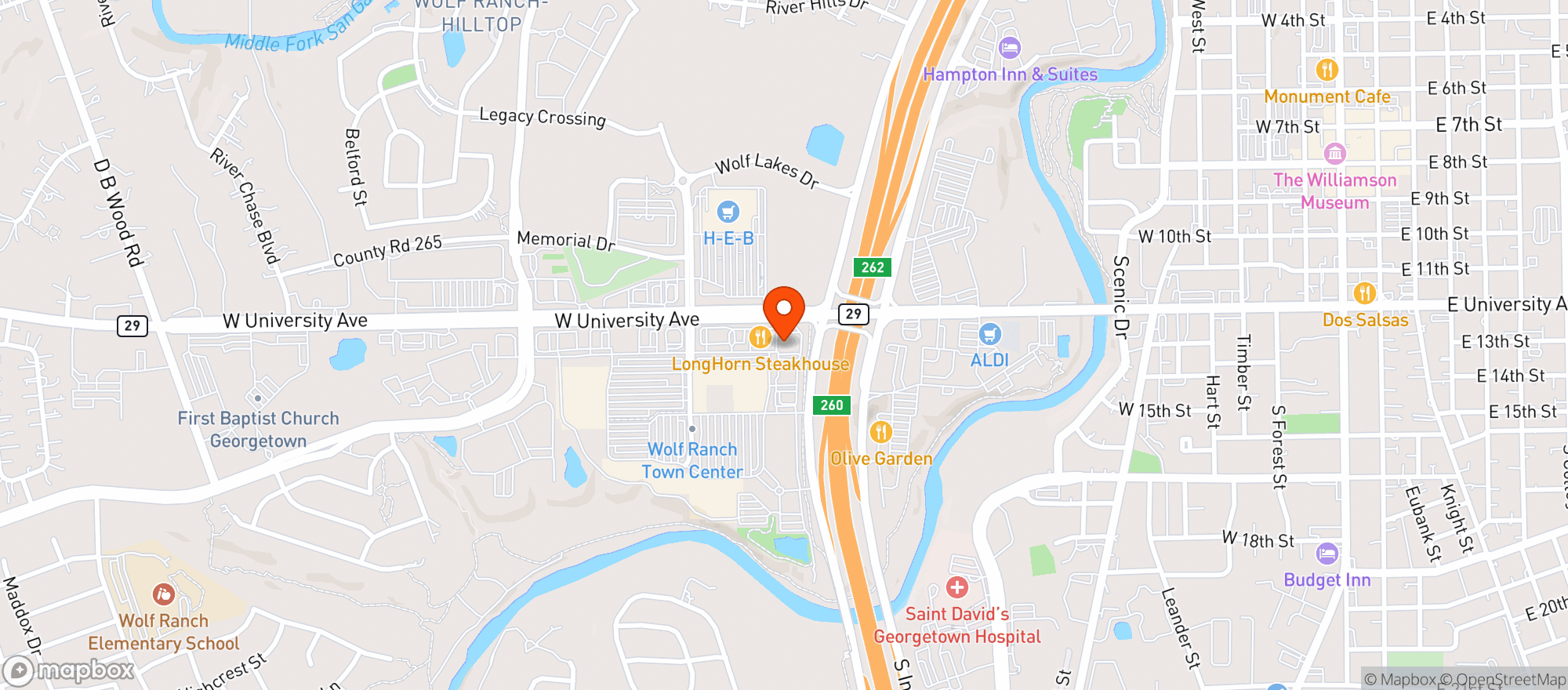 Map showing Vitamin Shoppe - Georgetown