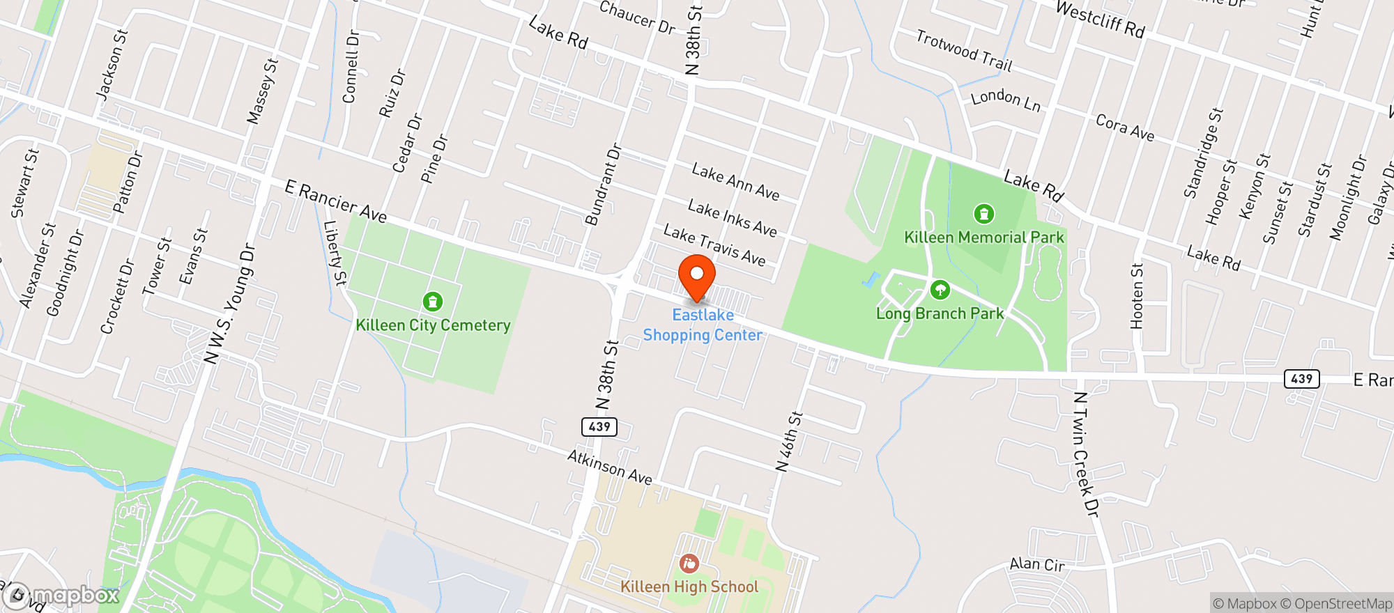 Map showing Corner Pocket