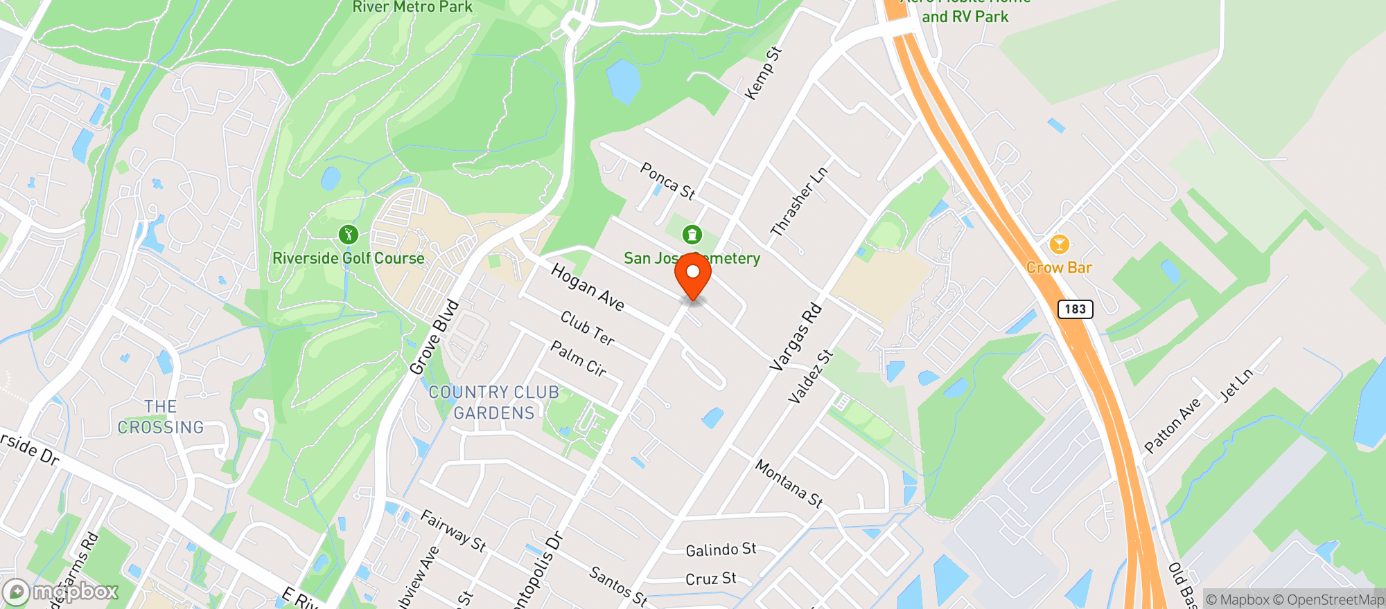 Map showing Happy Clouds Smoke Shop - Motopolis