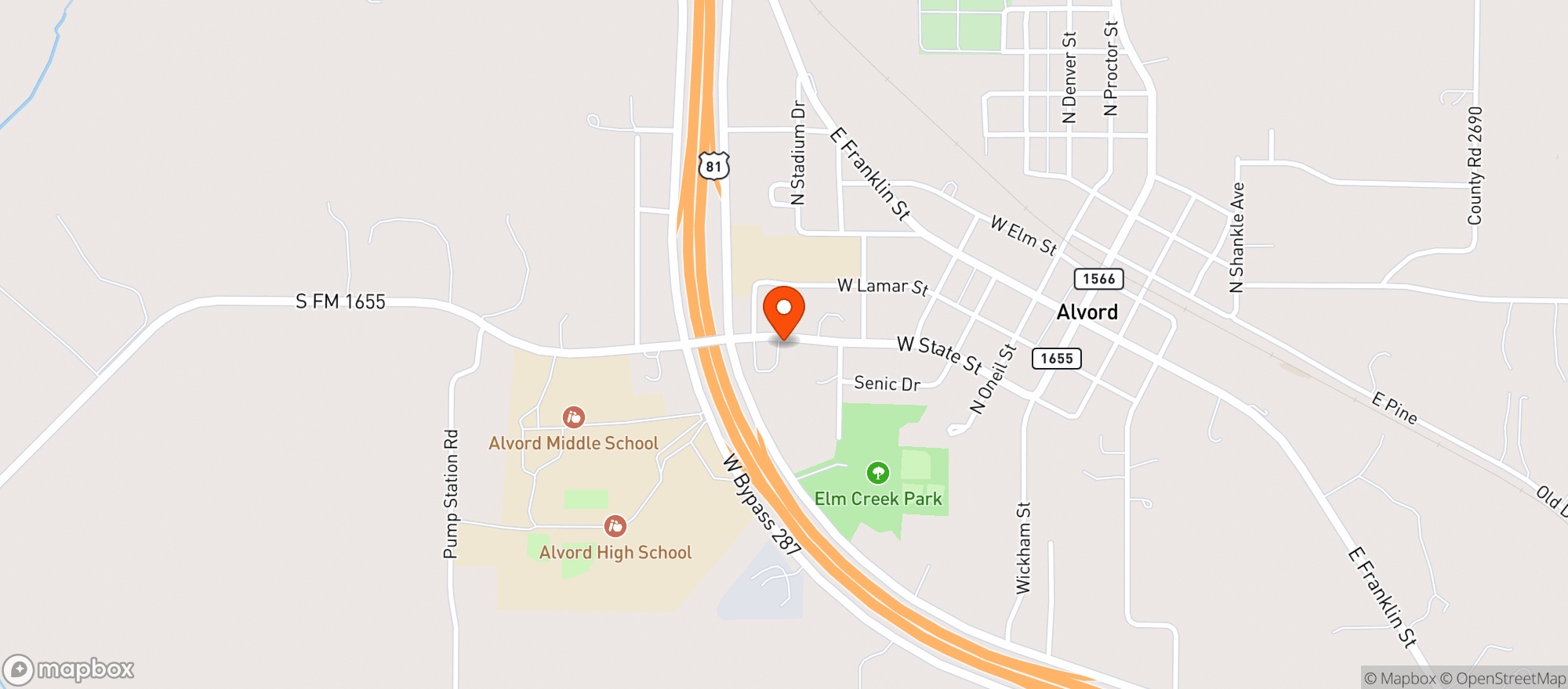 Map showing Allsup's