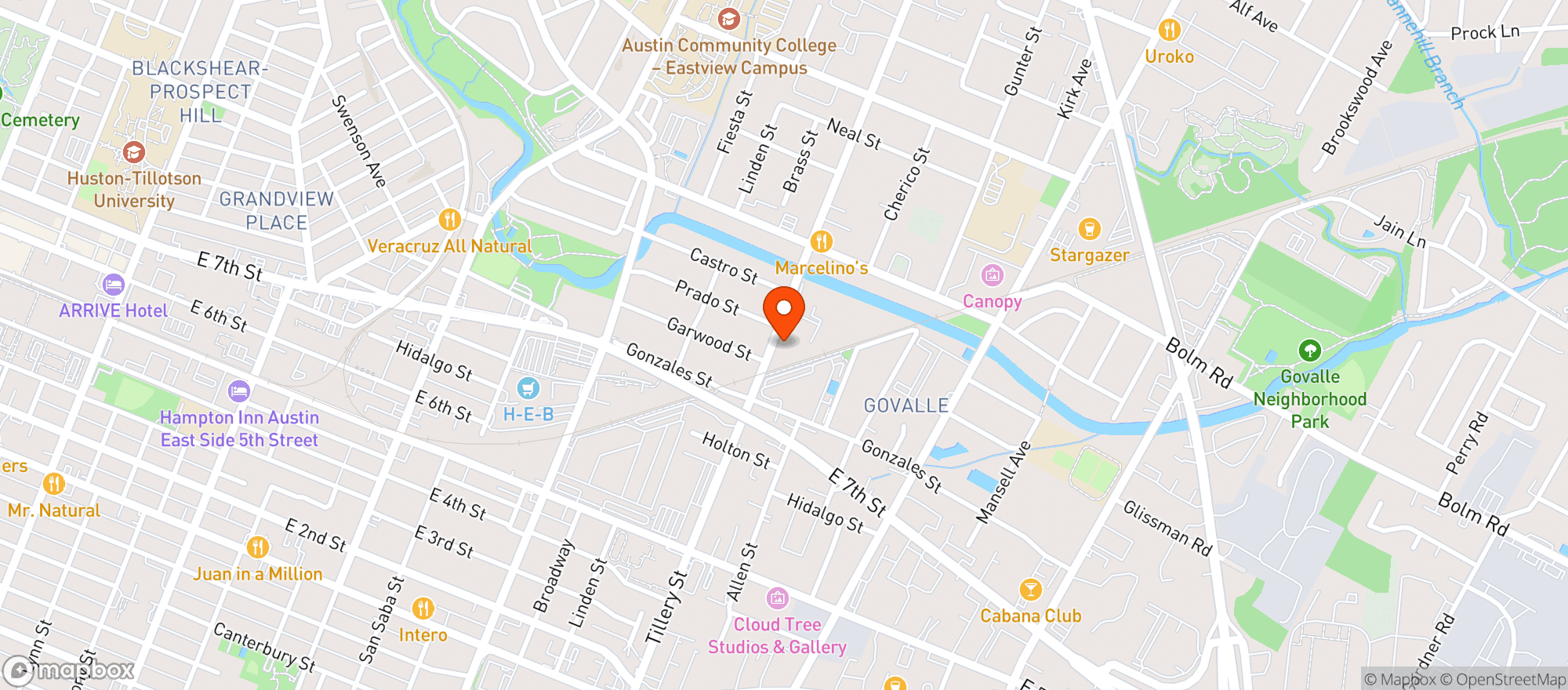 Map showing Abe's Smoke Shop