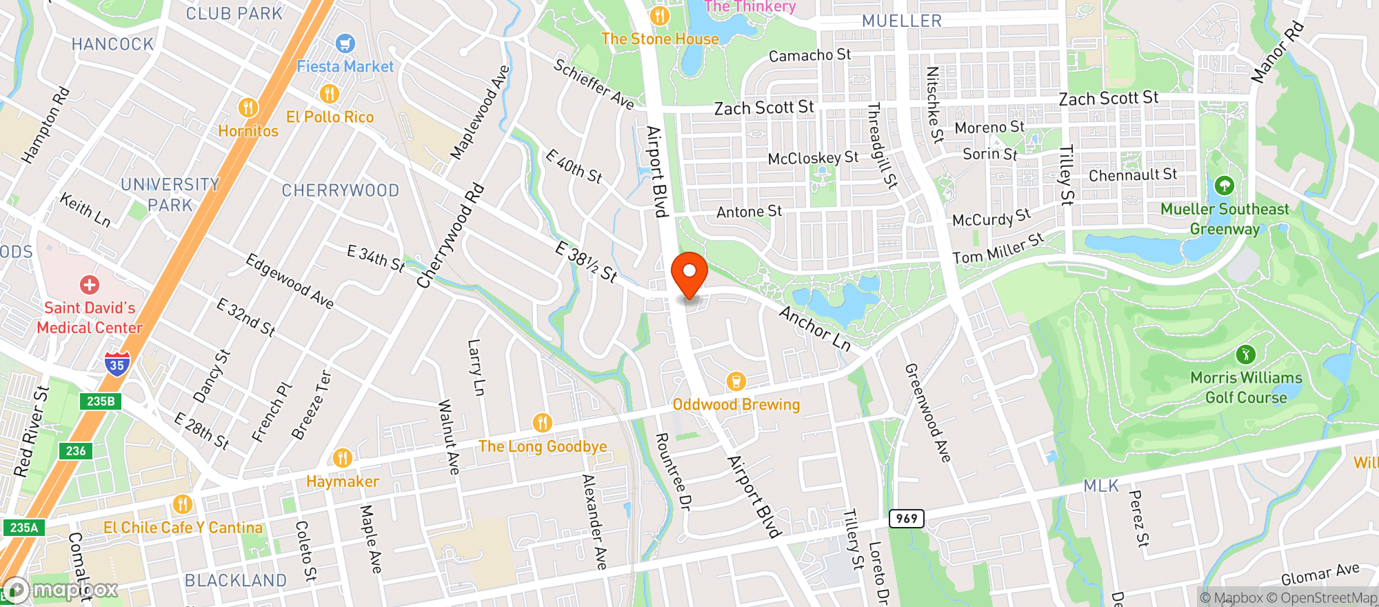 Map showing Kwik Star
