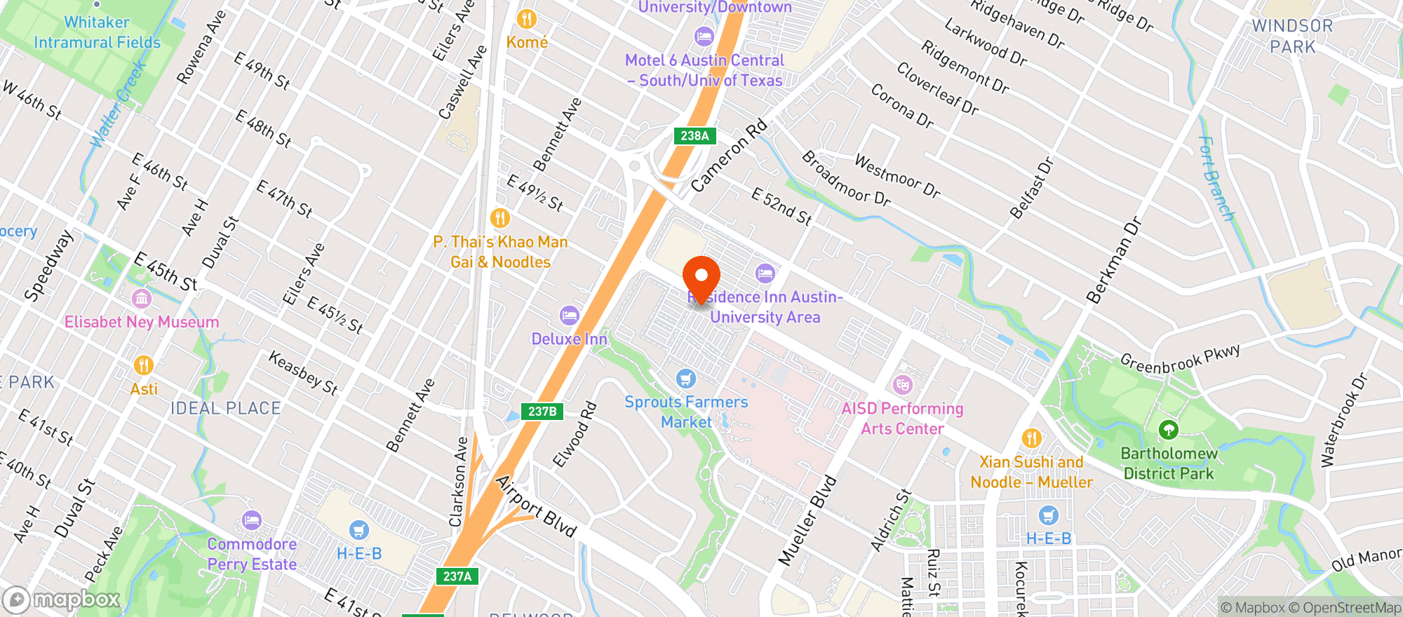 Map showing Total Wine & More - Mueller