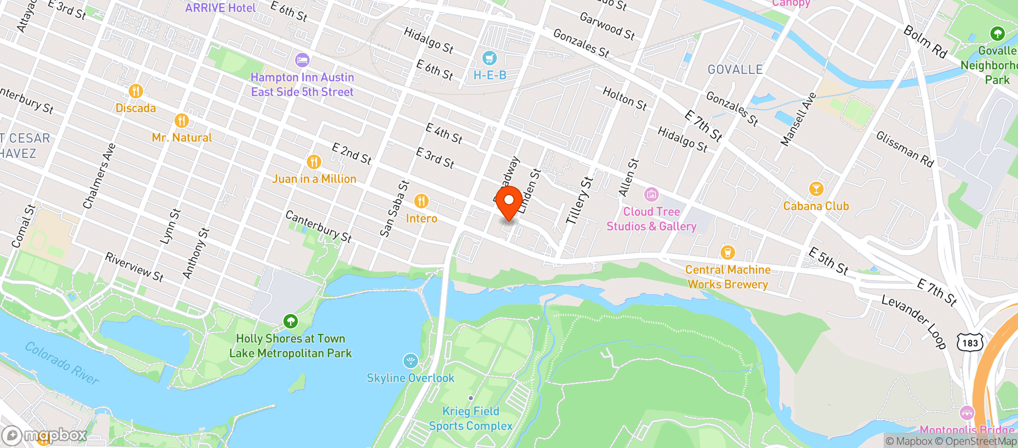 Map showing Lustre Pearl
