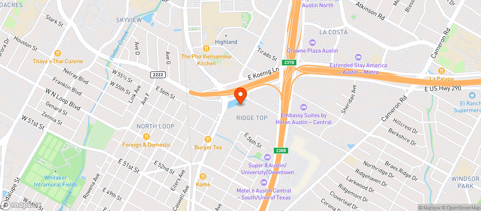 Map showing Twin Liquor #Hq