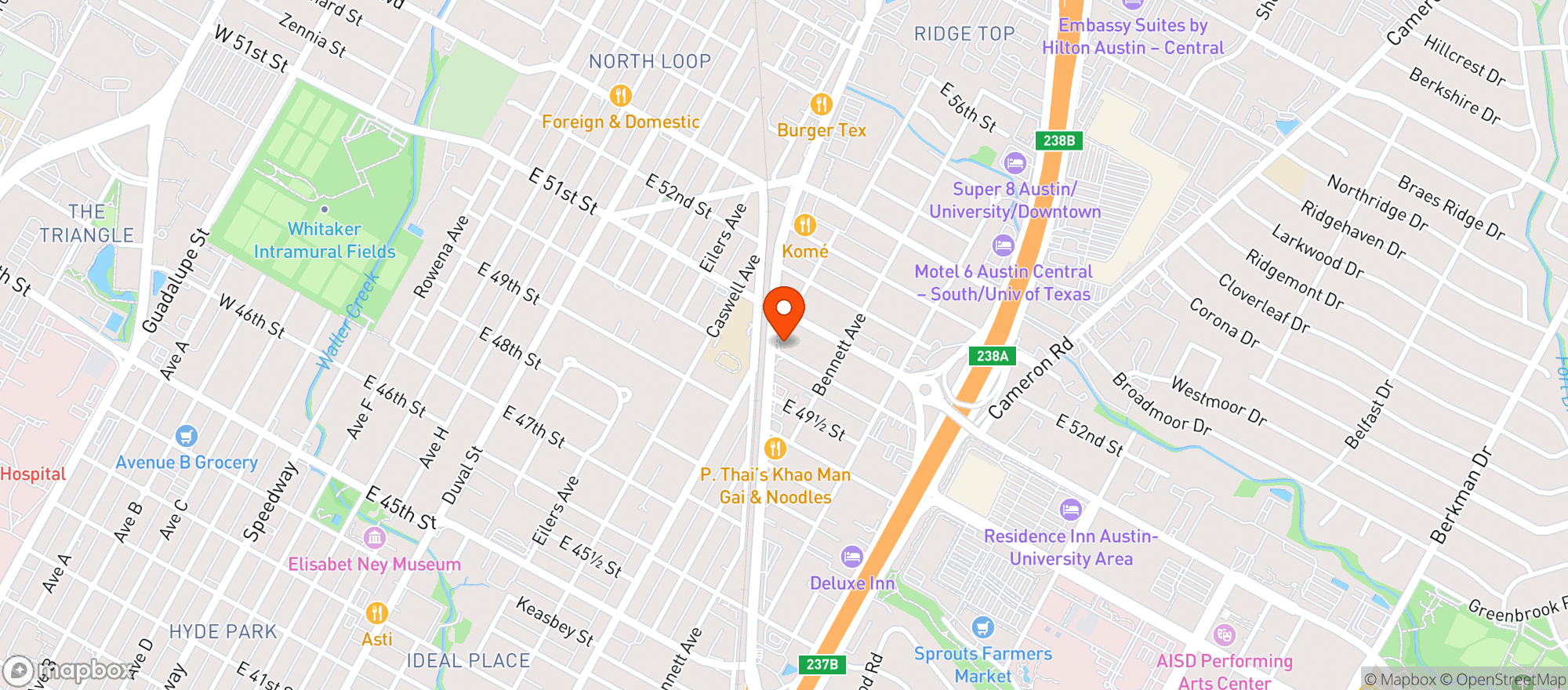 Map showing Rocco's Big Italian