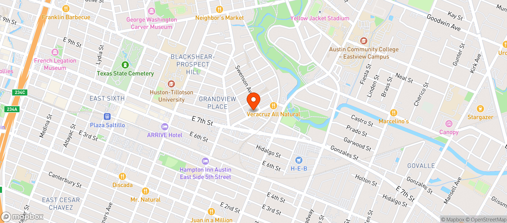 Map showing Murrays Tavern