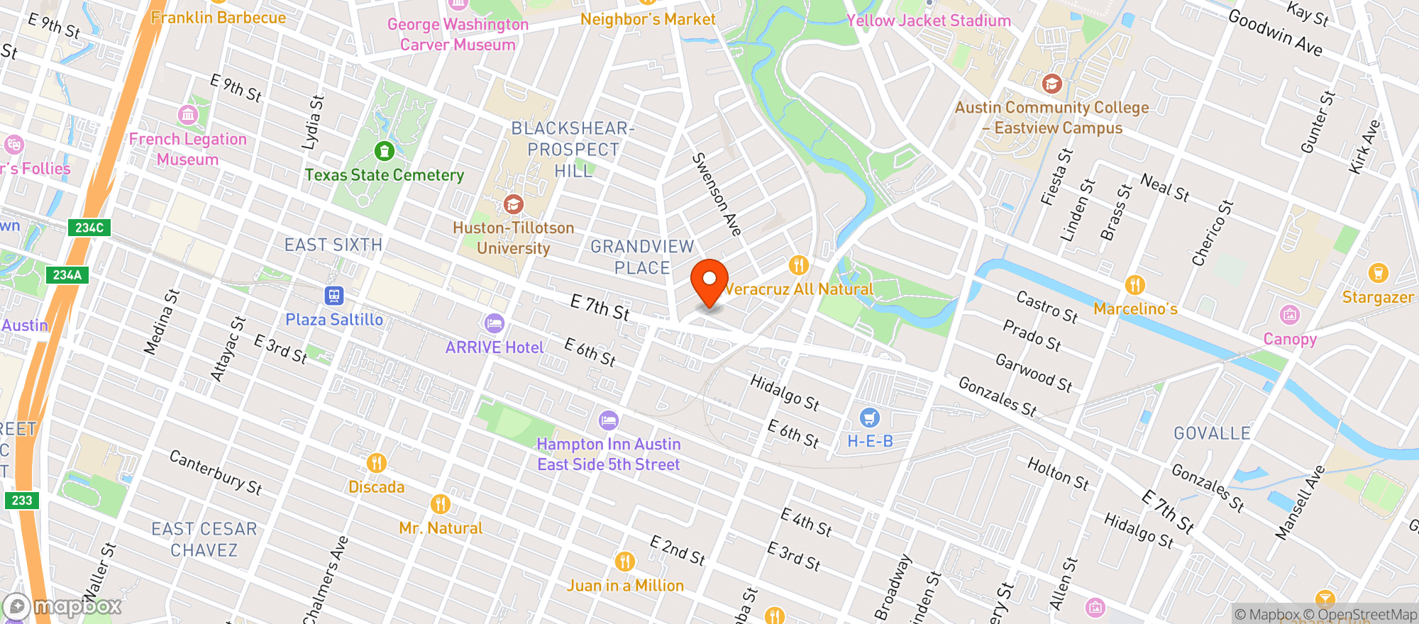 Map showing Kitty Cohen's
