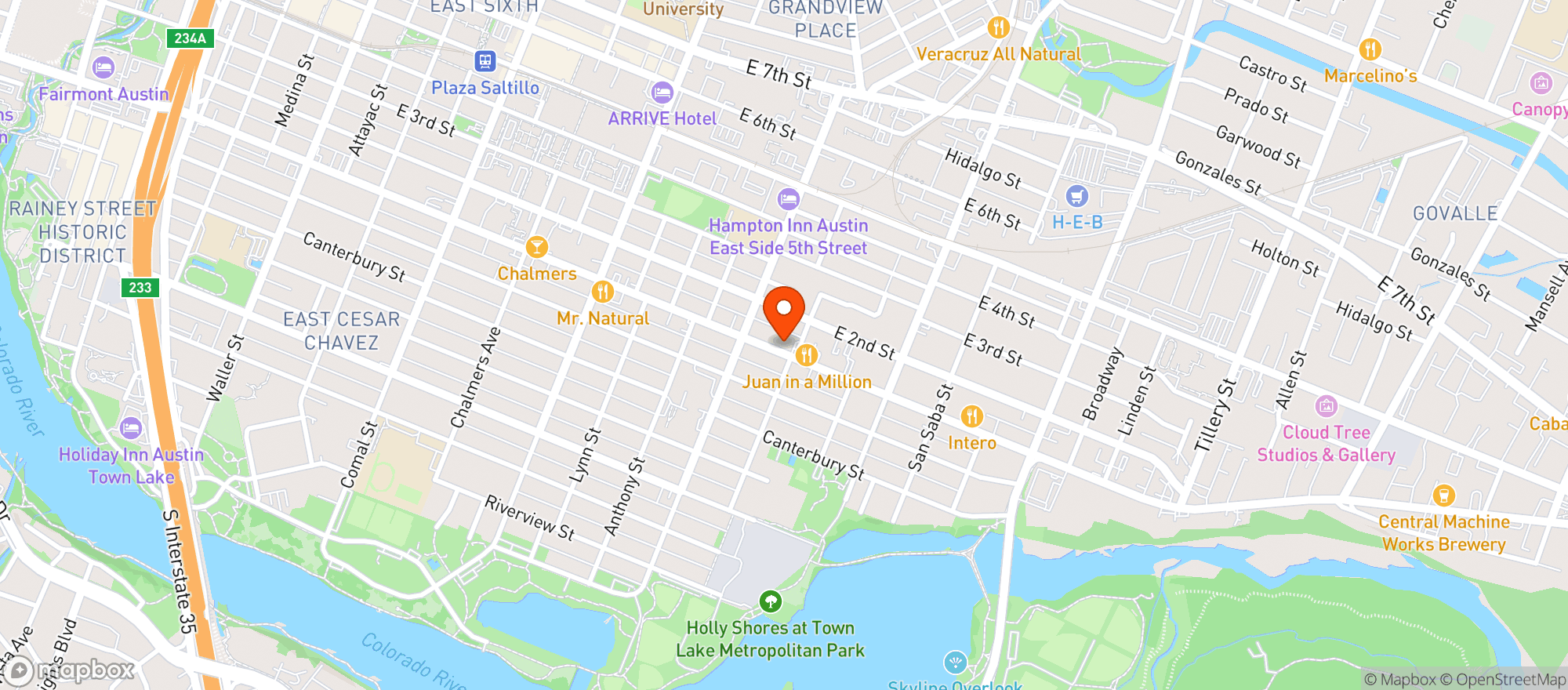 Map showing Dear Dry Drinkery