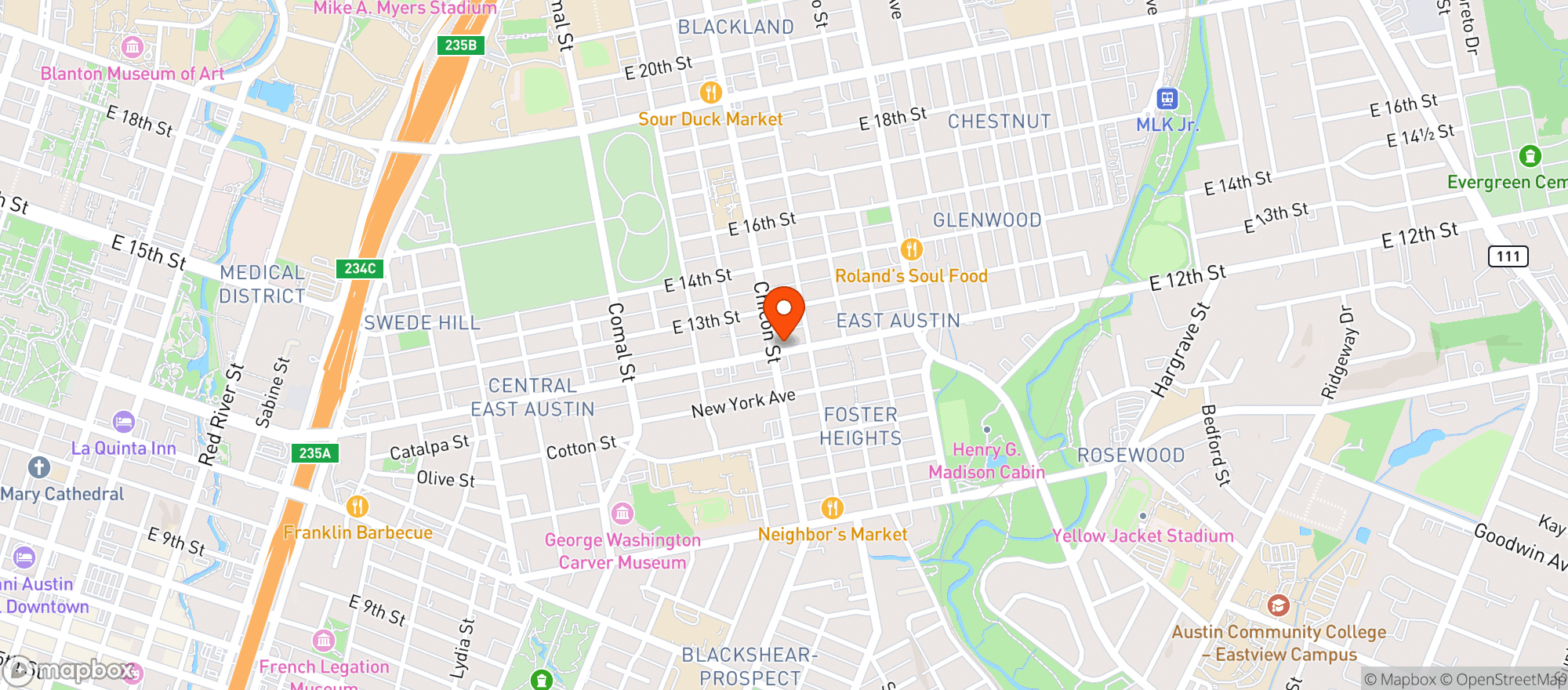 Map showing The King Bee Lounge