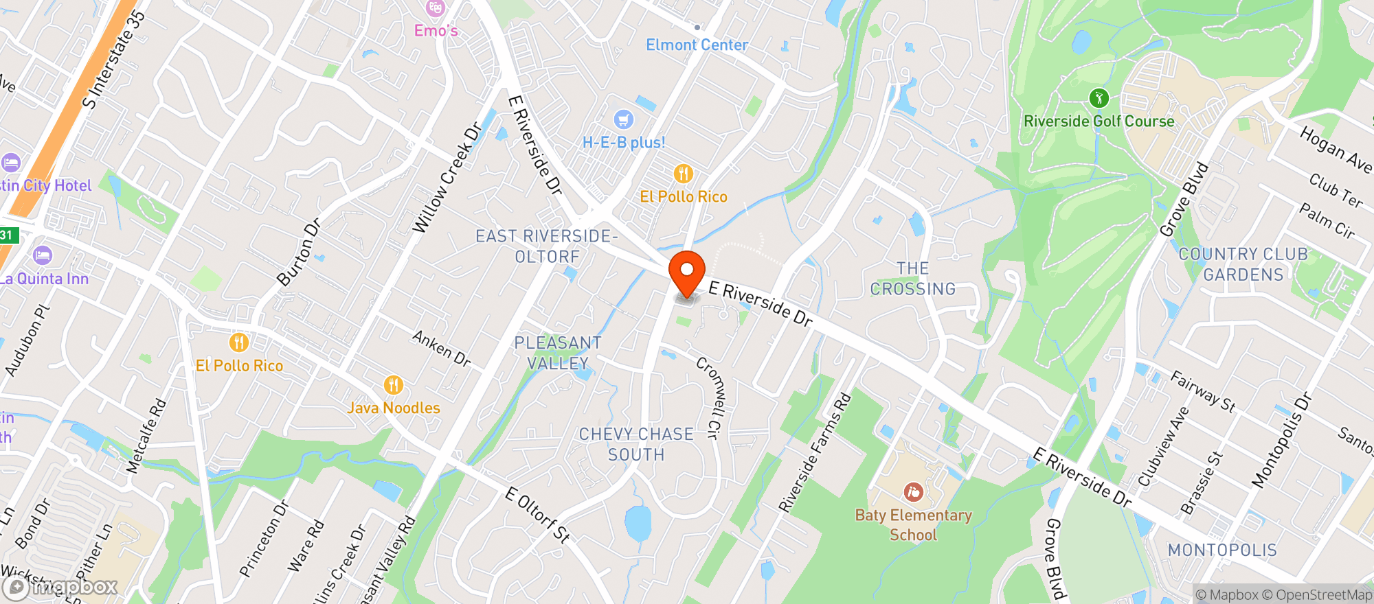 Map showing Apple Mart