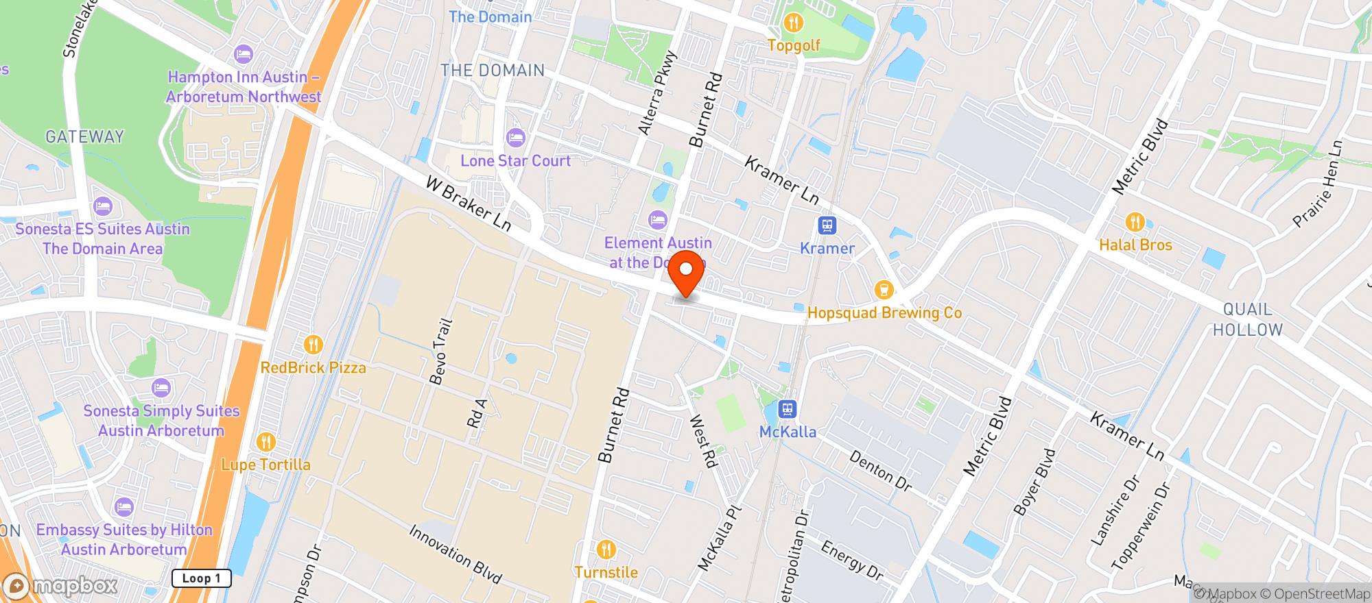 Map showing Go Green Food Mart
