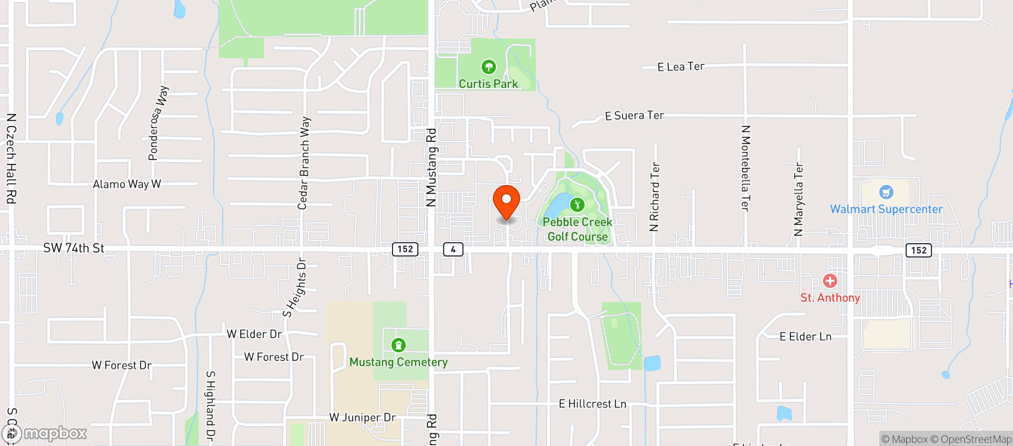 Map showing One 52 Bar & Grill