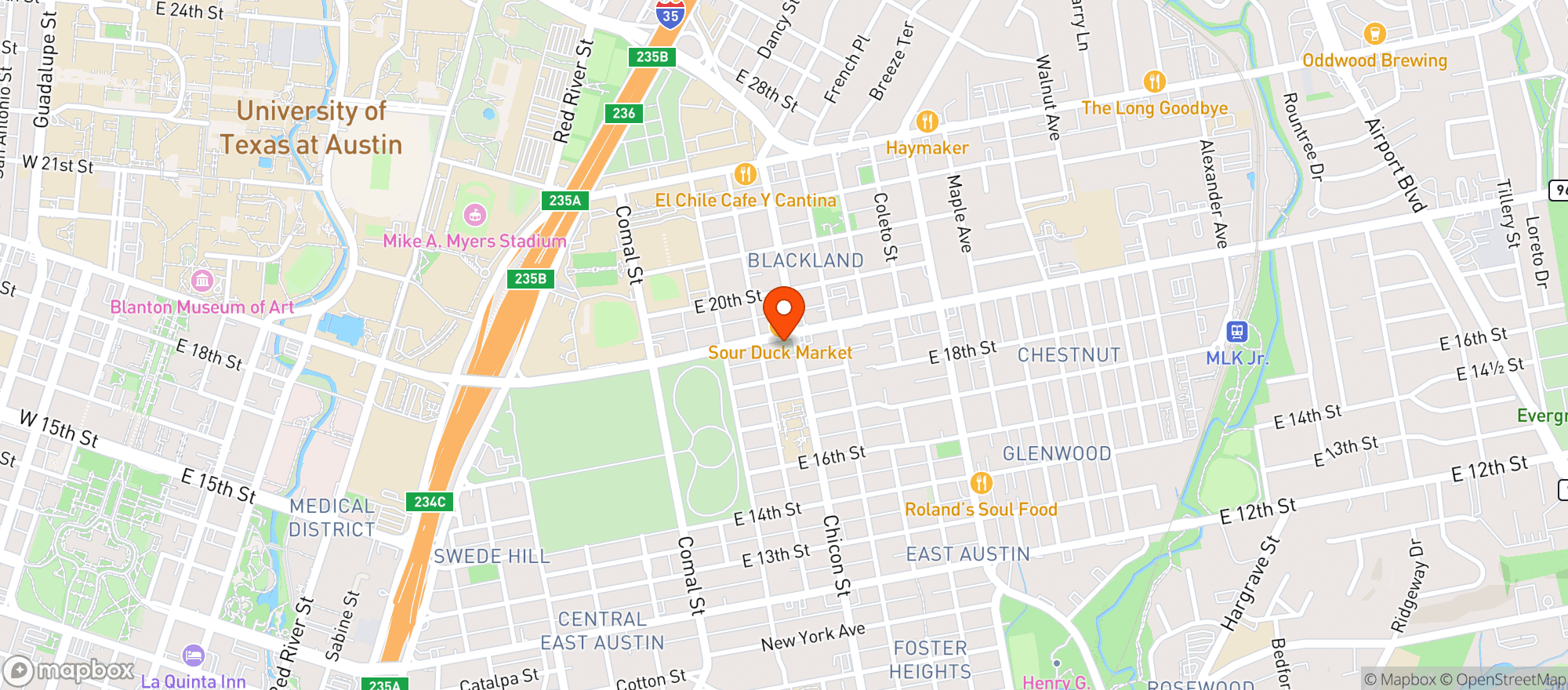 Map showing Sour Duck Market