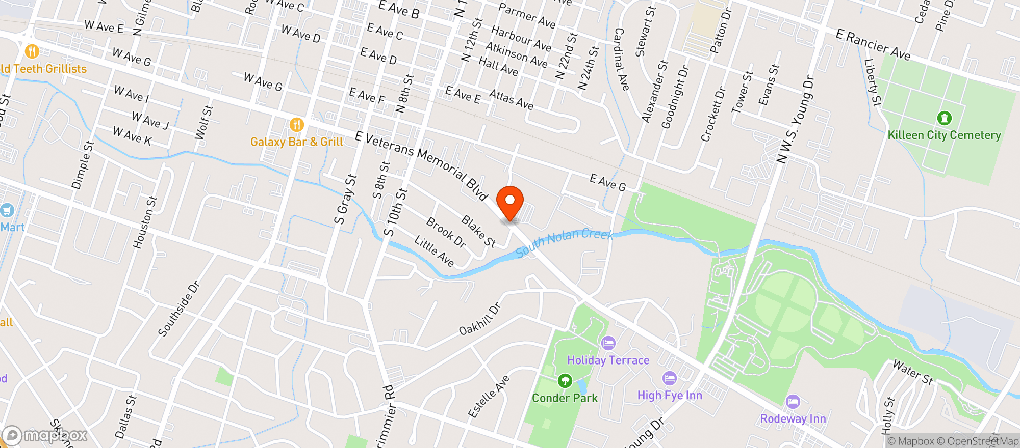 Map showing Delicias Meat Market