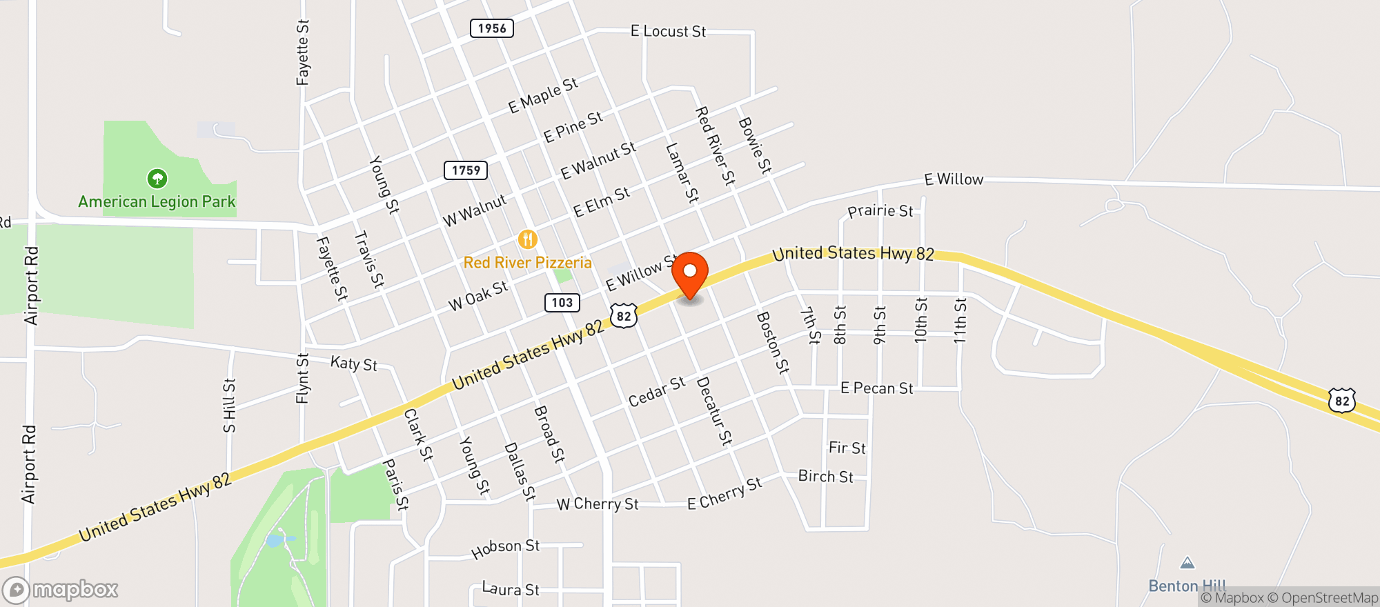 Map showing One Stop