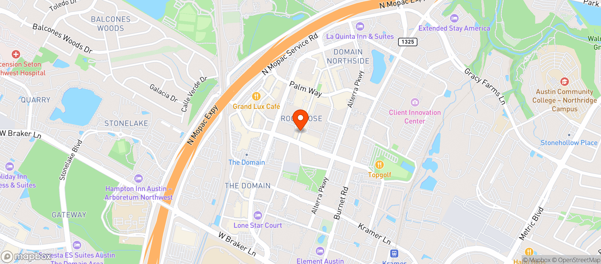 Map showing Jack & Gingers