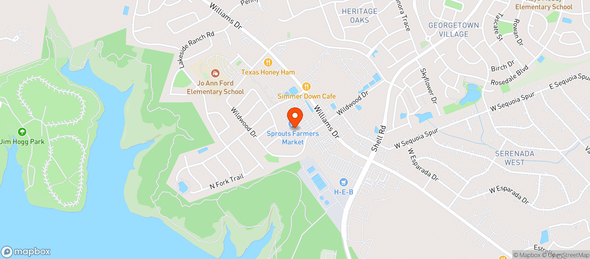 Map showing Sprouts Farmers Market - Georgetown (169)