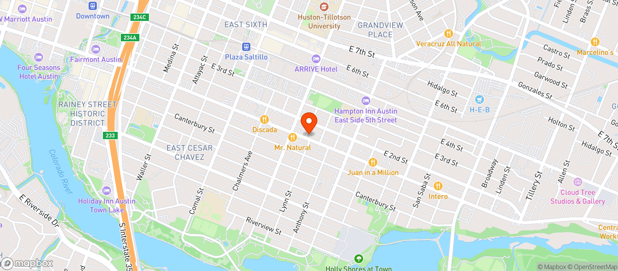Map showing High Noon