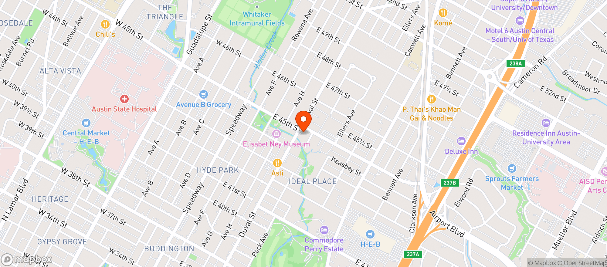 Map showing Hyde Park Market