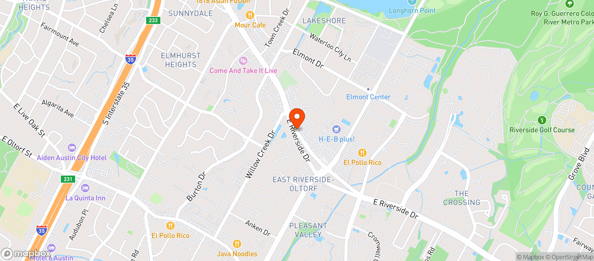 Map showing Joy East