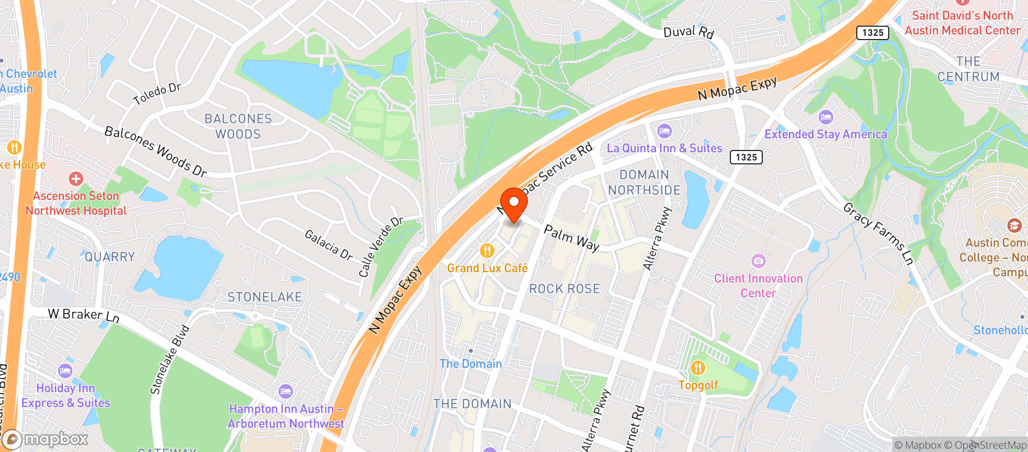 Map showing Flemings Prime Steakhouse