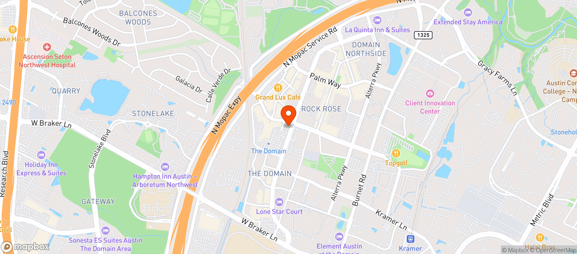 Map showing Punch Bowl Social