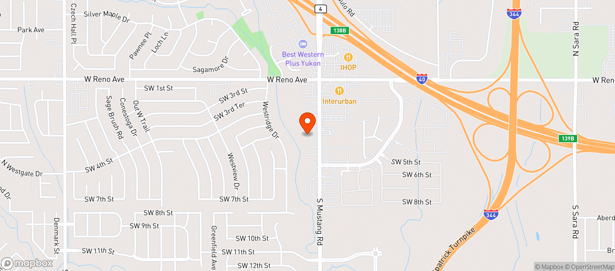 Map showing Oklahoma Discount Liquor