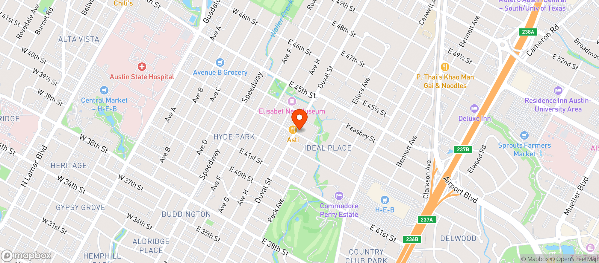 Map showing Pronto Food Mart