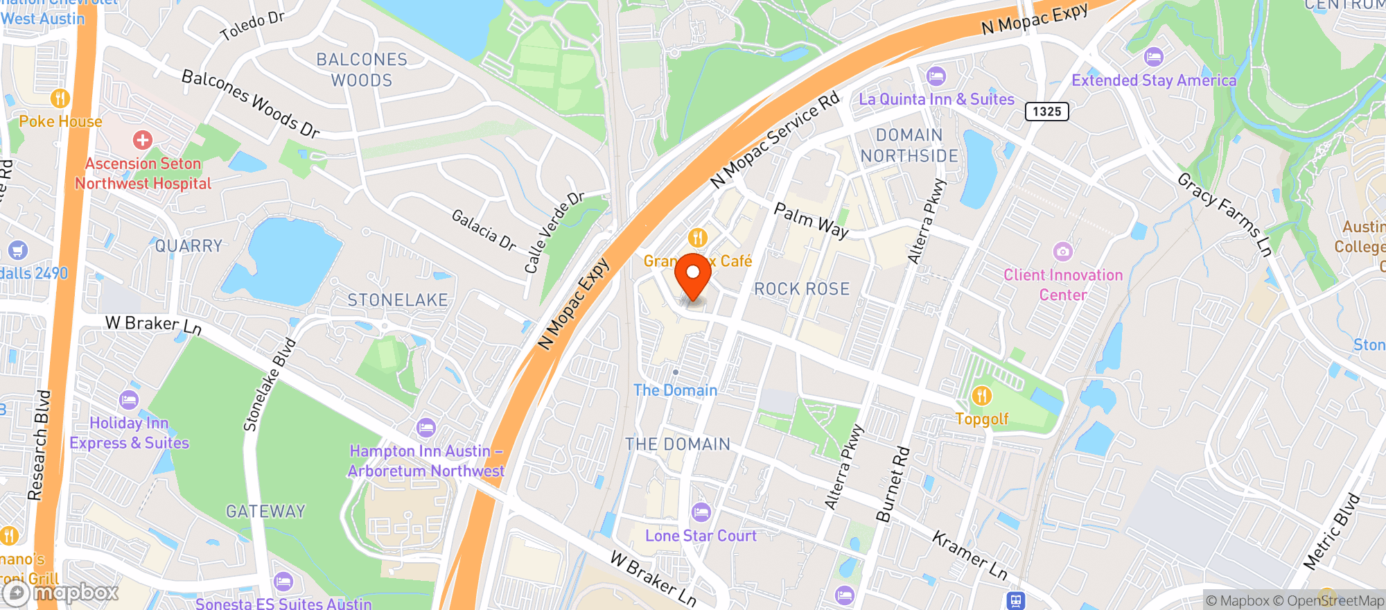 Map showing True Food Kitchen