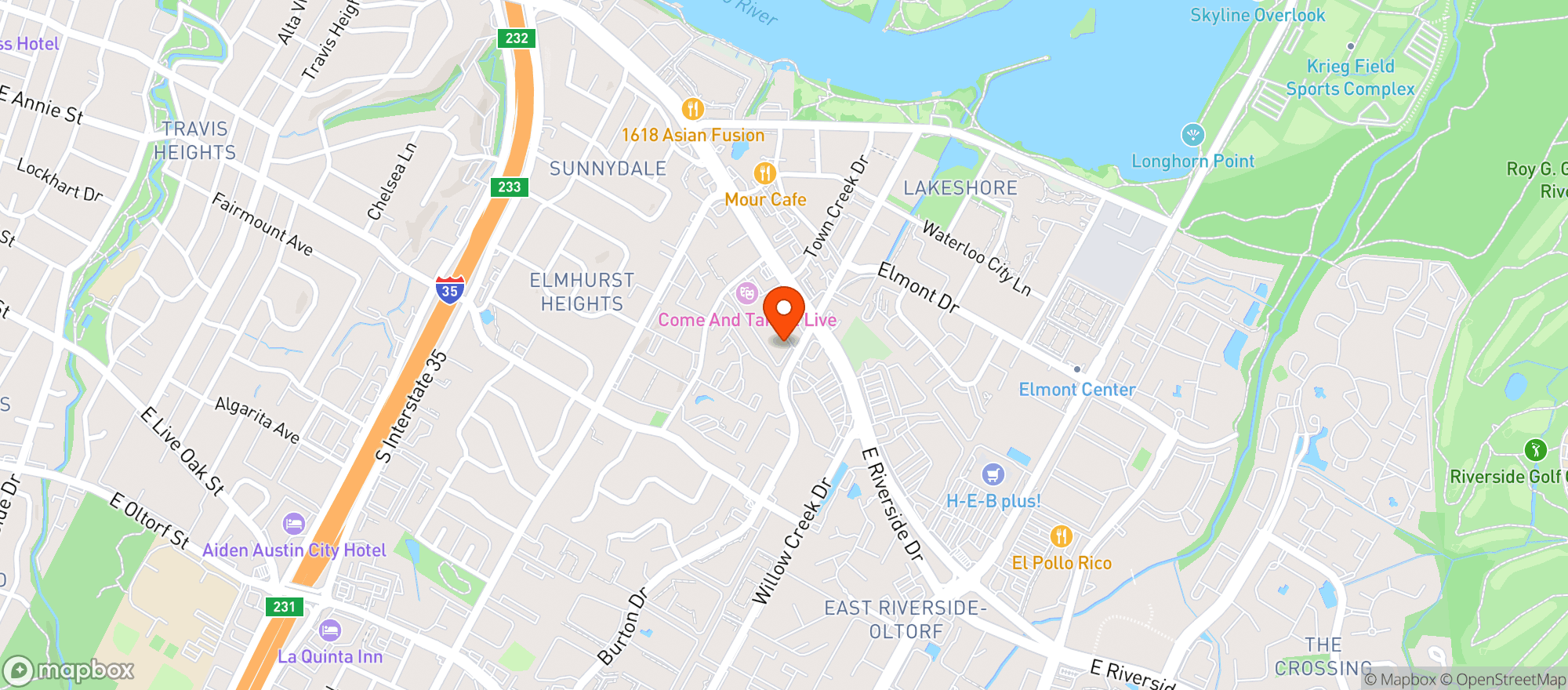 Map showing Emos East