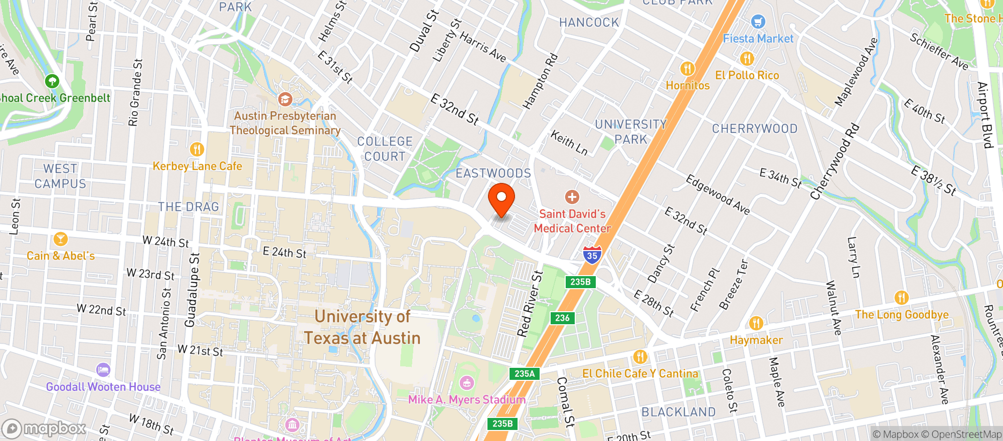 Map showing Violette Bakehouse