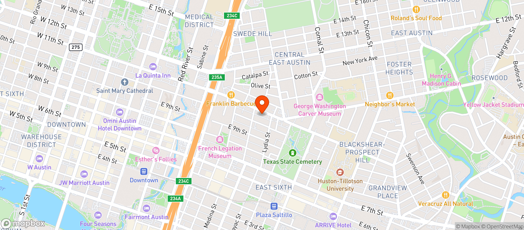 Map showing Radio Rosewood