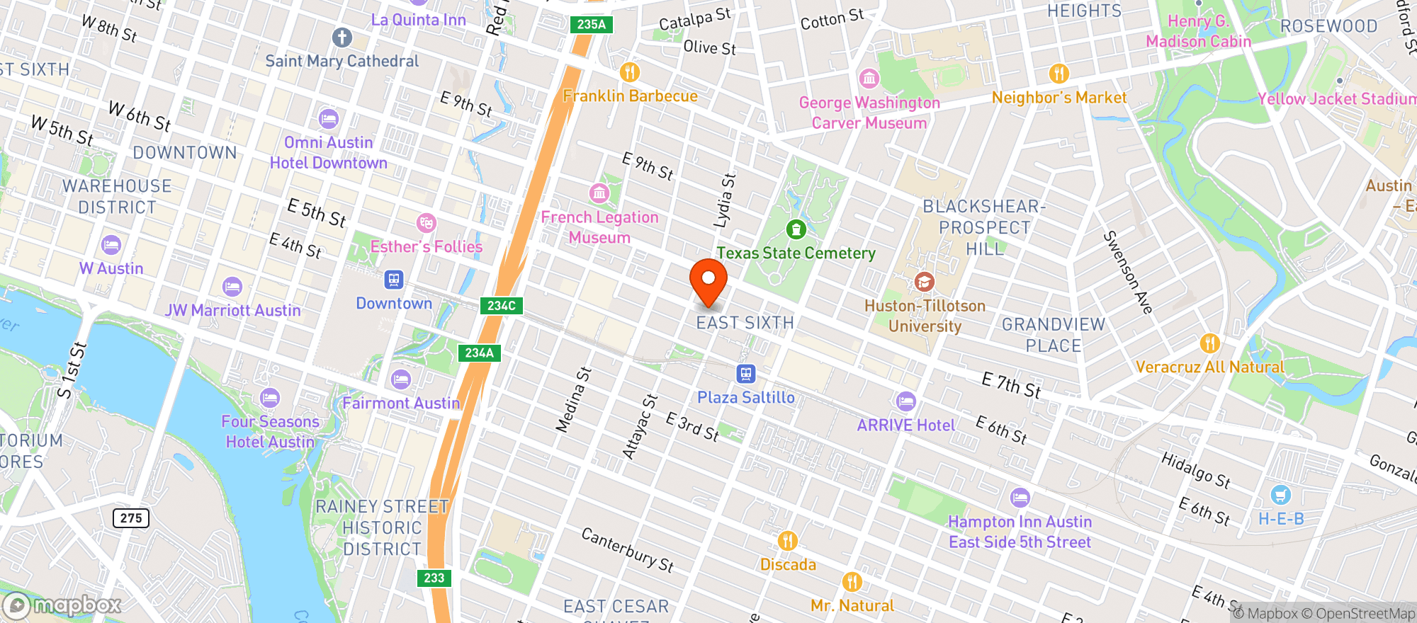 Map showing LICHAS CANTINA