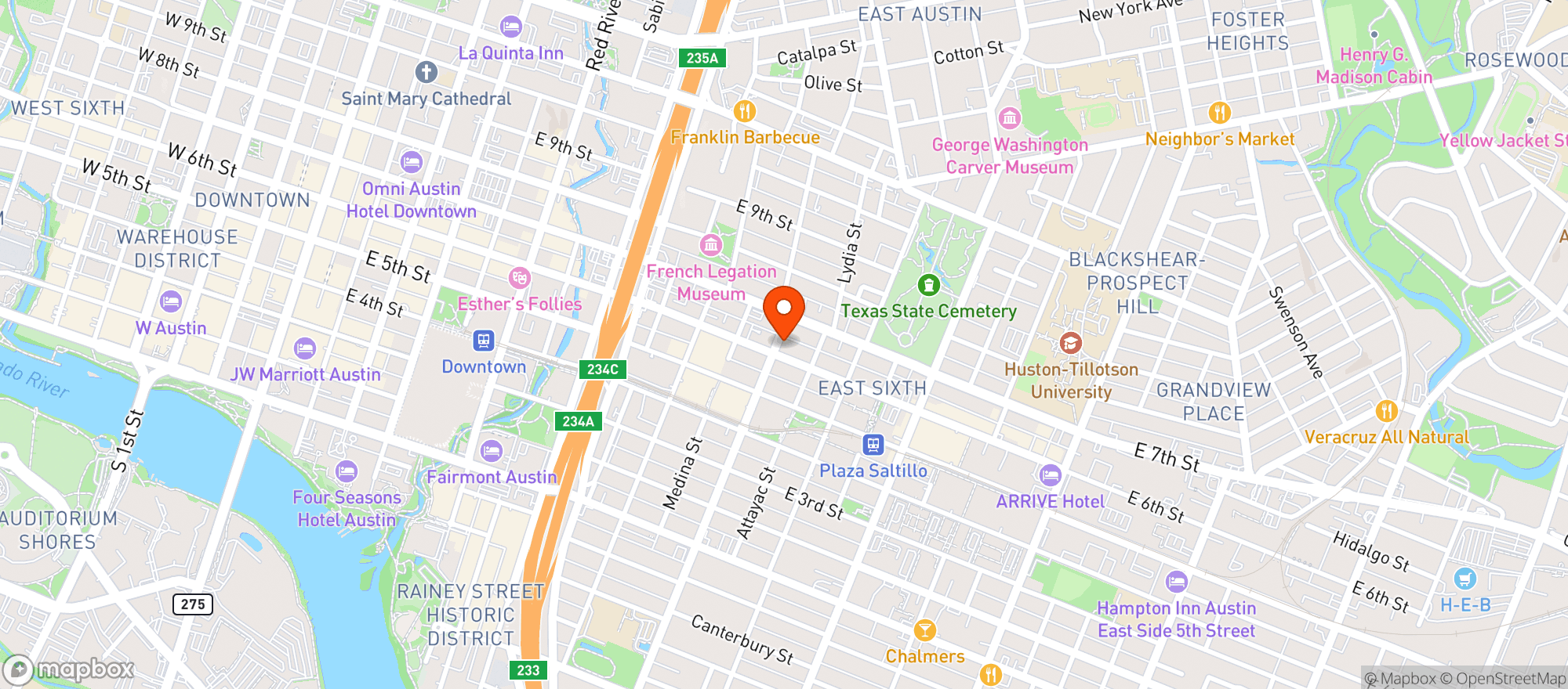 Map showing Uptown Sports Club