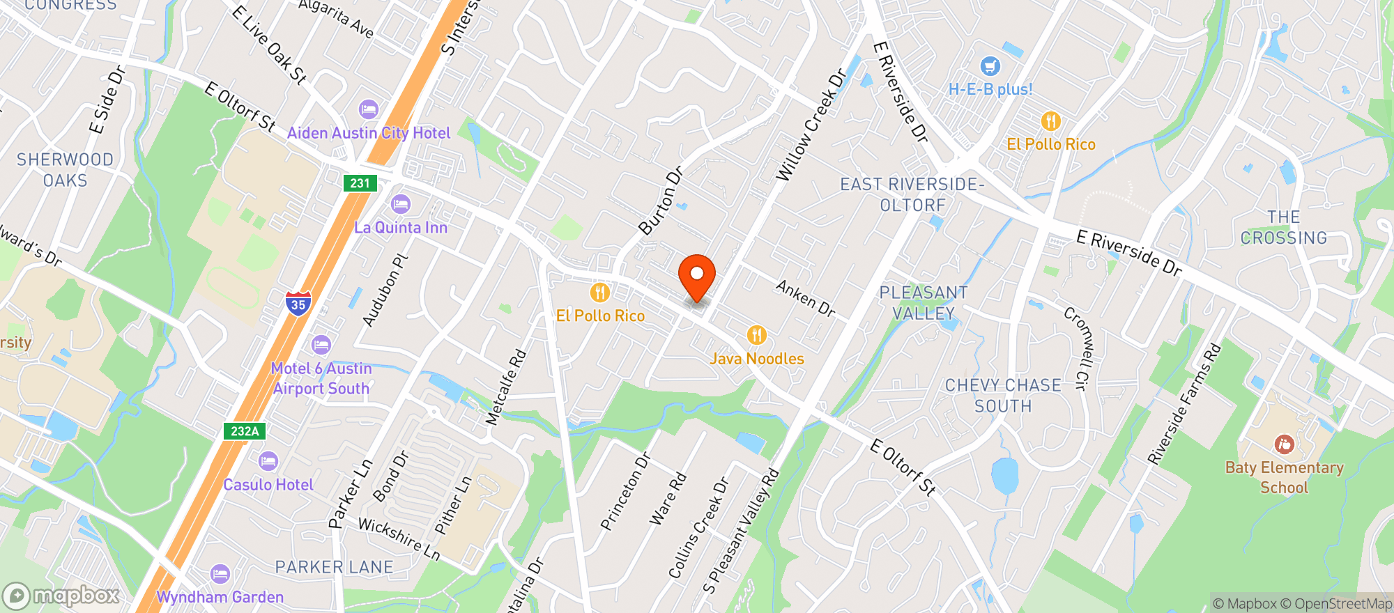 Map showing Circle K