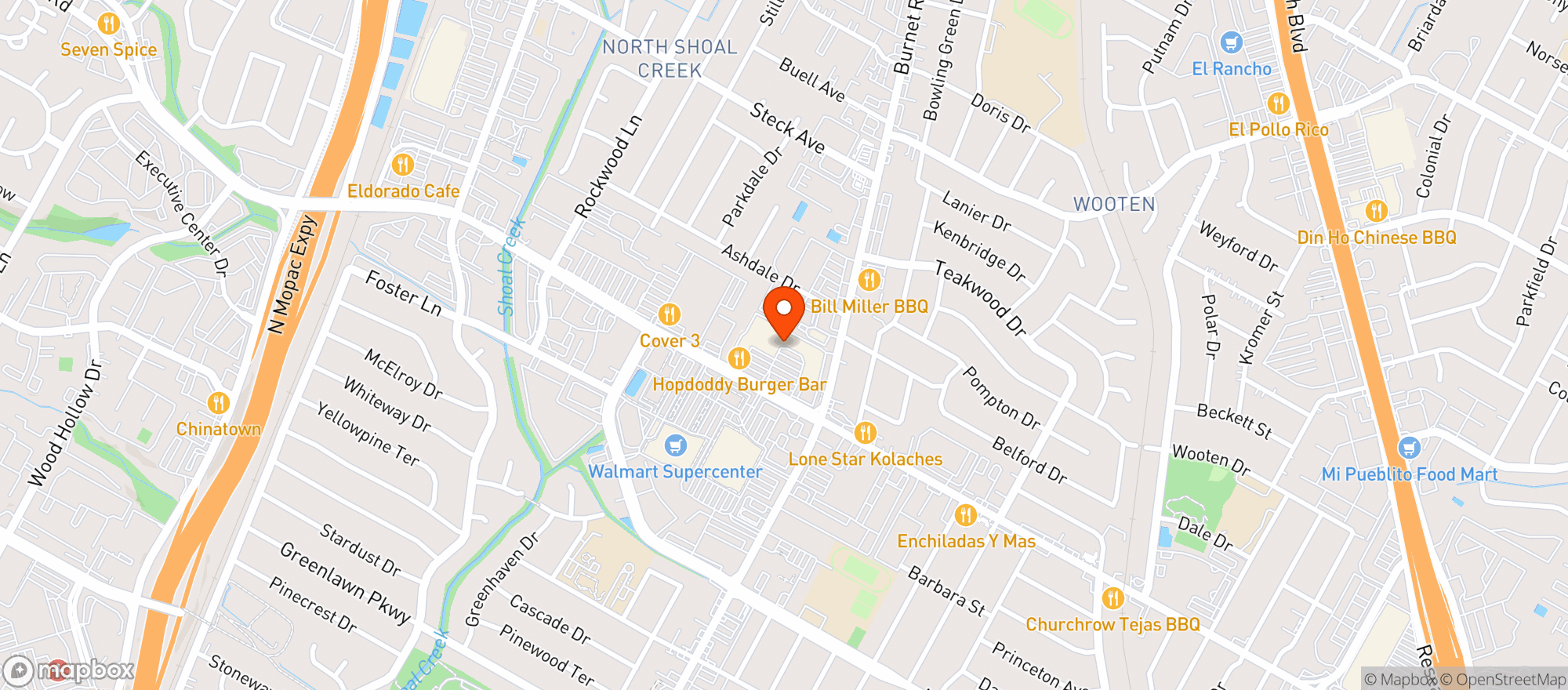 Map showing Hopdoddy Burger Bar