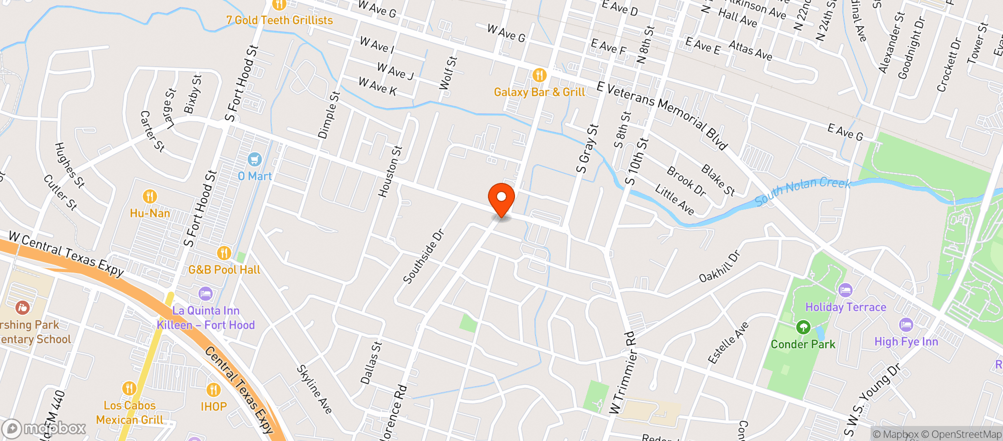Map showing Gateway Foodmart