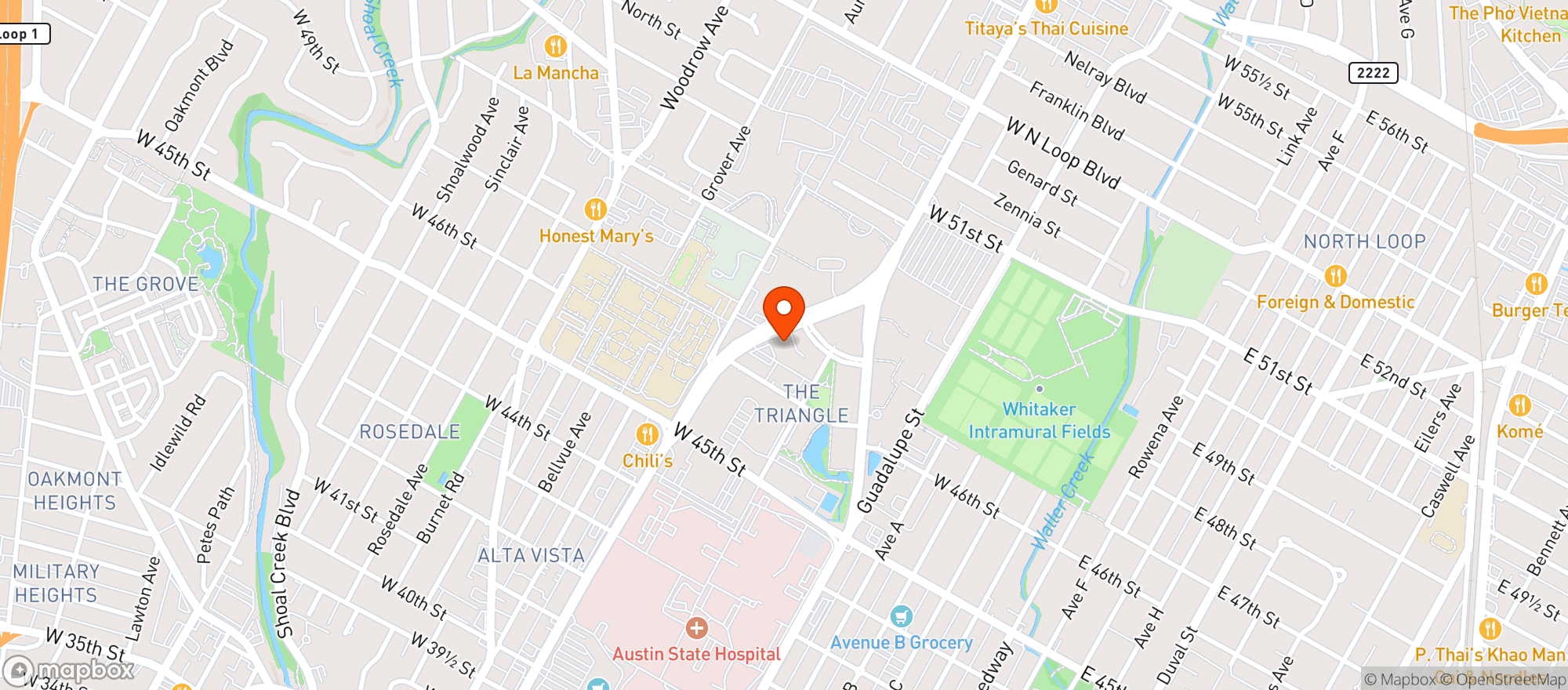 Map showing Hopdoddy Burger Bar